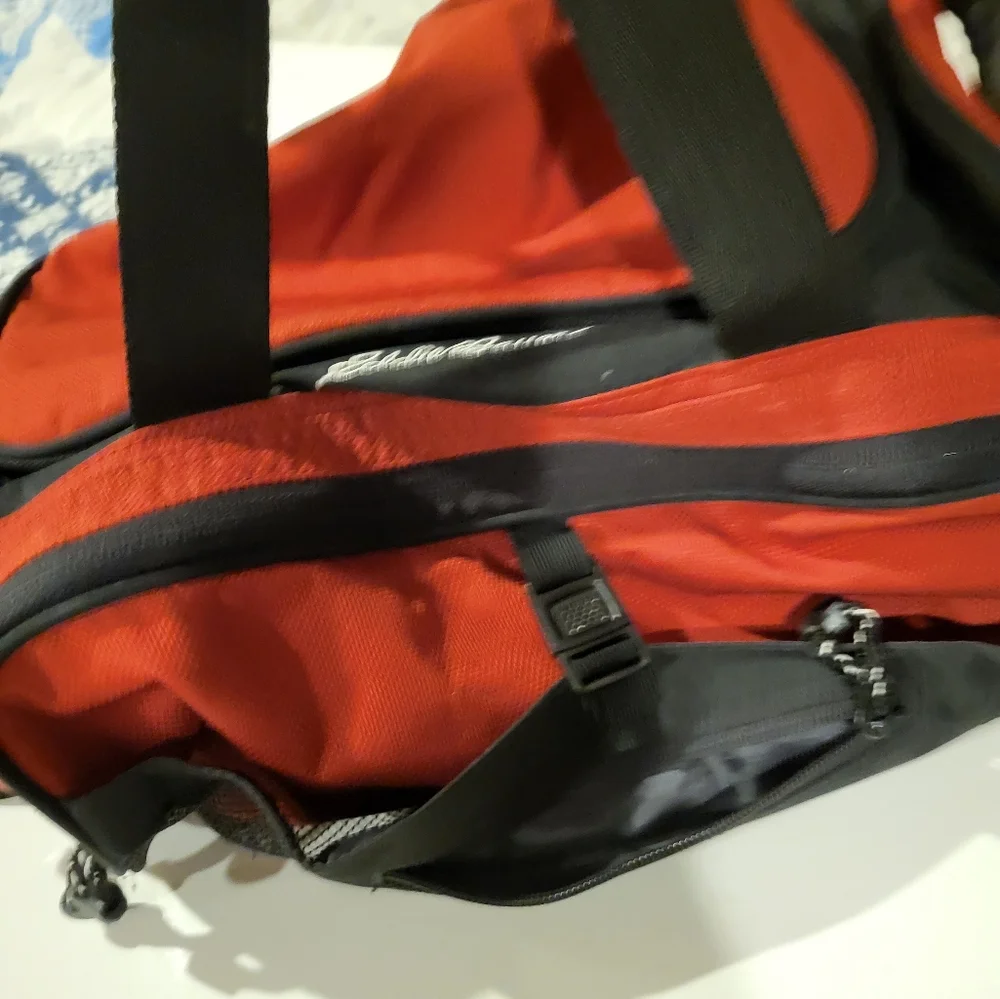Eddie Bauer Travel Backpack. Red & Black